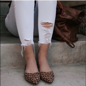 Leopard print flats